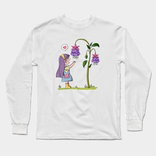 The Girl and the Flower Long Sleeve T-Shirt